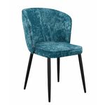 Стул DikLine 347 микровелюр M19 бирюза, ножки черные | Интернет магазин мебели и декора LifeDekor