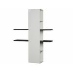 Полка «Альда» КМК 0782.10, черный/белый глянец | Интернет магазин мебели и декора LifeDekor