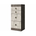 Комод «Лондон 4Я» КМК 0467.22, Оникс/Бетон пайн светлый | Интернет магазин мебели и декора LifeDekor