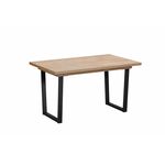 Стол JACK 138-180*85 Дуб Канзас/черный | Интернет магазин мебели и декора LifeDekor