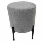 Стул-пуф Otis светло-серый, искусственный мех | Интернет магазин мебели и декора LifeDekor