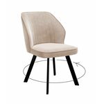 Стул DikLine 232 поворотный B03 BEIGE, ножки черные | Интернет магазин мебели и декора LifeDekor