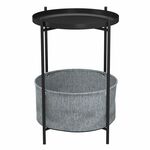 Стол журнальный Берген рогожка 82/39/черный муар | Интернет магазин мебели и декора LifeDekor