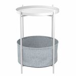 Стол журнальный Берген рогожка 82/82/белый муар | Интернет магазин мебели и декора LifeDekor