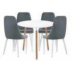 Обеденная группа Уин 80 white / gray | Интернет магазин мебели и декора LifeDekor