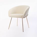 Дизайнерский стул Elegans бежевый, основание золото | Интернет магазин мебели и декора LifeDekor
