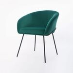 Дизайнерский стул Elegans изумрудный, основание металл черный | Интернет магазин мебели и декора LifeDekor