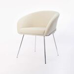 Дизайнерский стул Elegans бежевый, основание хром | Интернет магазин мебели и декора LifeDekor