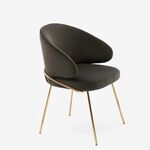 Дизайнерский стул Cosmos графит, основание золото | Интернет магазин мебели и декора LifeDekor