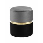 Пуф Кэрри с ящиком велюр серо-черный | Интернет магазин мебели и декора LifeDekor