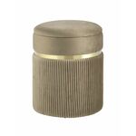 Пуф Миранда с ящиком велюр бежевый | Интернет магазин мебели и декора LifeDekor