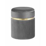 Пуф Миранда с ящиком велюр серый | Интернет магазин мебели и декора LifeDekor