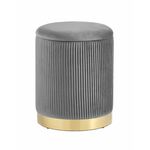 Пуф Шарлотта с ящиком велюр серый | Интернет магазин мебели и декора LifeDekor