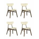 Стул обеденный TOR кремовый ПУ 4 шт. | Интернет магазин мебели и декора LifeDekor