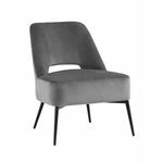 Кресло лаунж Бостон велюр тёмно-серый | Интернет магазин мебели и декора LifeDekor