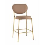 Стул полубарный Барбара NEW экокожа бежевая золотые ножки | Интернет магазин мебели и декора LifeDekor