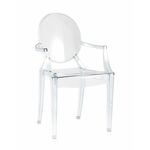 Стул Victoria Ghost с подлокотниками прозрачный | Интернет магазин мебели и декора LifeDekor