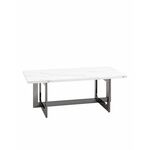 Журнальный столик Нэйтан 122*61 белый мрамор сталь темный хром | Интернет магазин мебели и декора LifeDekor