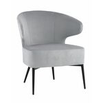 Кресло лаунж Royal Stripes велюр серый | Интернет магазин мебели и декора LifeDekor