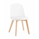 Стул Fog с подушкой белый деревянные ножки | Интернет магазин мебели и декора LifeDekor