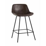 Стул полубарный Деймон экокожа коричневый | Интернет магазин мебели и декора LifeDekor