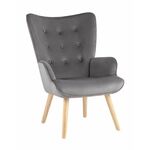Кресло Хью велюр серый | Интернет магазин мебели и декора LifeDekor