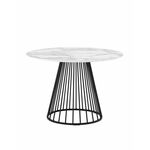 Стол обеденный Ливерпуль 110*110 белый мрамор черная ножка | Интернет магазин мебели и декора LifeDekor