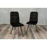 Стул мягкий SHADO Соната профиль черный велюр, каркас бриллант | Интернет магазин мебели и декора LifeDekor