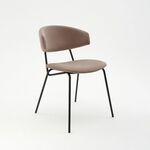 Дизайнерский стул FIT латте, черный металл | Интернет магазин мебели и декора LifeDekor