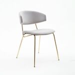 Дизайнерский стул FIT серый, основание золото | Интернет магазин мебели и декора LifeDekor
