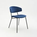 Дизайнерский стул FIT синий, черный металл | Интернет магазин мебели и декора LifeDekor