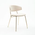 Дизайнерский стул FIT бежевый, основание золото | Интернет магазин мебели и декора LifeDekor