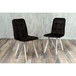 Стул мягкий SHADO Соната профиль черный велюр, белый каркас | Интернет магазин мебели и декора LifeDekor