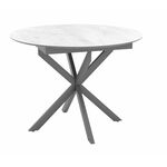 Стол обеденный BERGAMO, Жемчужный Перито/Черный | Интернет магазин мебели и декора LifeDekor