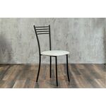 Стул для кухни SHADO Хлоя белый, каркас черный | Интернет магазин мебели и декора LifeDekor