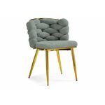 Стул на металлокаркасе Rendi light gray / gold | Интернет магазин мебели и декора LifeDekor
