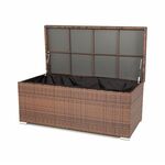 "Порту" сундук водонепроницаемый из искусственного ротанга, цвет коричневый | Интернет магазин мебели и декора LifeDekor