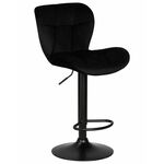 Стул барный DOBRIN BARNY BLACK, черный велюр (MJ9-101) | Интернет магазин мебели и декора LifeDekor