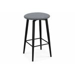 Барный стул Гангток крутящийся сильвер / черный матовый | Интернет магазин мебели и декора LifeDekor