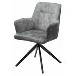 Стул DANTE 360 град. поворот. VT5001-7 античный светло-серый, велюр без "пальчиковый"/черный, DISAUR | Интернет магазин мебели и декора LifeDekor