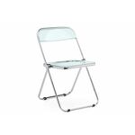 Пластиковый стул Fold складной clear gray-blue | Интернет магазин мебели и декора LifeDekor