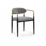 Стул на металлокаркасе Lord gray / black / gold | Интернет магазин мебели и декора LifeDekor