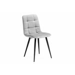 Стул на металлокаркасе Чилли К светло-серый / черный | Интернет магазин мебели и декора LifeDekor