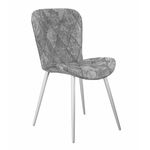 Стул DikLine 303 M13 светло-серый, ножки белые | Интернет магазин мебели и декора LifeDekor
