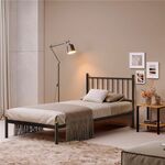 Кровать односпальная АРЗУ (90х200/металлическое основание с усилением) Коричневый бархат | Интернет магазин мебели и декора LifeDekor