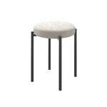 Табурет БОБ, ЧЁРНЫЙ/CREM LUX b3 | Интернет магазин мебели и декора LifeDekor