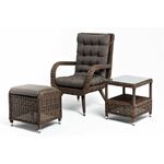 "Толедо" лаунж-зона из искусственного ротанга, цвет коричневый | Интернет магазин мебели и декора LifeDekor