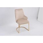 Стул обеденный Сиена MC885-BG-2, 62х57х90 см, светло-серый/глянцевое золото | Интернет магазин мебели и декора LifeDekor