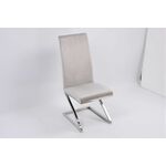 Стул обеденный Палермо MC799-GR-3, 60х46х105 см, серый/глянцевое серебро | Интернет магазин мебели и декора LifeDekor