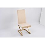 Стул обеденный Палермо MC799-BG-1, 60х46х105 см, бежевый/матовое золото | Интернет магазин мебели и декора LifeDekor